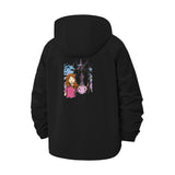 Anime Girl and Horse Unisex Full-Zip Printed Waterproof Hooded Windbreaker