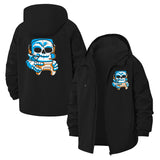 Gamer Skull Unisex Full-Zip Printed Waterproof Hooded Windbreaker