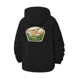Shrimp Sushi Unisex Full-Zip Printed Waterproof Hooded Windbreaker