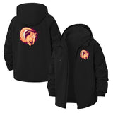 Fiery Fox Unisex Full-Zip Printed Waterproof Hooded Windbreaker