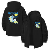 Retired Morning Person Unisex Full-Zip Printed Waterproof Hooded Windbreaker