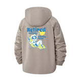 Retired Morning Person Unisex Full-Zip Printed Waterproof Hooded Windbreaker