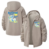 Retired Morning Person Unisex Full-Zip Printed Waterproof Hooded Windbreaker