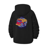 Dump Truck Cartoon Unisex Full-Zip Printed Waterproof Hooded Windbreaker