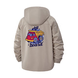 Dump Truck Cartoon Unisex Full-Zip Printed Waterproof Hooded Windbreaker
