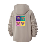 Pop Art Dog Unisex Full-Zip Printed Waterproof Hooded Windbreaker