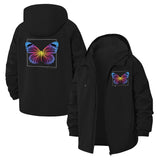 Butterfly Graphic Unisex Full-Zip Printed Waterproof Hooded Windbreaker
