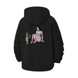 Surreal Nude Portrait Unisex Full-Zip Printed Waterproof Hooded Windbreaker