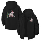 Surreal Nude Portrait Unisex Full-Zip Printed Waterproof Hooded Windbreaker