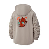 Surreal Cat-Crab Fusion Unisex Full-Zip Printed Waterproof Hooded Windbreaker