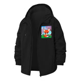 Fox and Blossoms Unisex Full-Zip Printed Waterproof Hooded Windbreaker