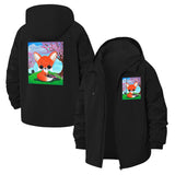 Fox and Blossoms Unisex Full-Zip Printed Waterproof Hooded Windbreaker