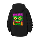 Psychedelic Zombie Face Unisex Full-Zip Printed Waterproof Hooded Windbreaker