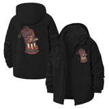 Steampunk Lantern Unisex Full-Zip Printed Waterproof Hooded Windbreaker