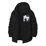 Cute Sloth Art Unisex Full-Zip Printed Waterproof Hooded Windbreaker