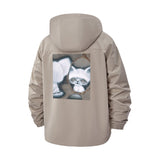 Cute Sloth Art Unisex Full-Zip Printed Waterproof Hooded Windbreaker