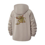 Whimsical Monster Unisex Full-Zip Printed Waterproof Hooded Windbreaker