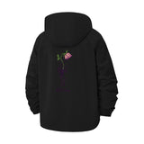 Rose Vase Unisex Full-Zip Printed Waterproof Hooded Windbreaker