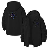 Abstract Floral Mandala Unisex Full-Zip Printed Waterproof Hooded Windbreaker