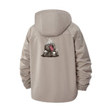 Gnome Under Mushroom Unisex Full-Zip Printed Waterproof Hooded Windbreaker