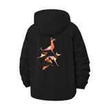 Geometric Animal Unisex Full-Zip Printed Waterproof Hooded Windbreaker