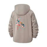 Geometric Fox Unisex Full-Zip Printed Waterproof Hooded Windbreaker