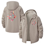 Geometric Wolf Unisex Full-Zip Printed Waterproof Hooded Windbreaker