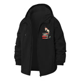 Unicorn and Books Unisex Full-Zip Printed Waterproof Hooded Windbreaker