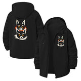 Abstract Fox Faces Unisex Full-Zip Printed Waterproof Hooded Windbreaker