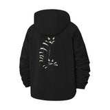 Stylized Cat Unisex Full-Zip Printed Waterproof Hooded Windbreaker
