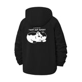 Tired Cat Meme Unisex Full-Zip Printed Waterproof Hooded Windbreaker