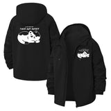 Tired Cat Meme Unisex Full-Zip Printed Waterproof Hooded Windbreaker