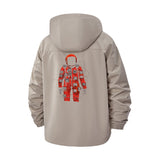 Space Explorer Unisex Full-Zip Printed Waterproof Hooded Windbreaker