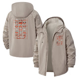 Circuit Grid Unisex Full-Zip Printed Waterproof Hooded Windbreaker
