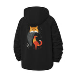 Fox Graphic Unisex Full-Zip Printed Waterproof Hooded Windbreaker