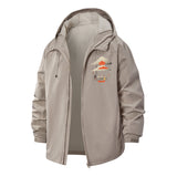 Retro Cassette Clouds Unisex Full-Zip Printed Waterproof Hooded Windbreaker