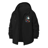 Cyberpunk Hedgehog Unisex Full-Zip Printed Waterproof Hooded Windbreaker