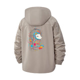 Cyberpunk Hedgehog Unisex Full-Zip Printed Waterproof Hooded Windbreaker