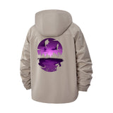 Bat Moonlight Forest Unisex Full-Zip Printed Waterproof Hooded Windbreaker