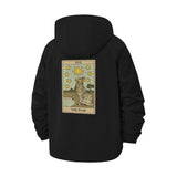 Tarot Card Cat Unisex Full-Zip Printed Waterproof Hooded Windbreaker