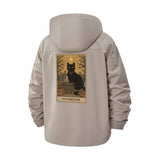 Mystic Cat Tarot Unisex Full-Zip Printed Waterproof Hooded Windbreaker