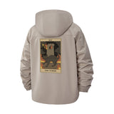 Tarot Card Unisex Full-Zip Printed Waterproof Hooded Windbreaker