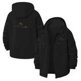 Cityscape Nightlight Unisex Full-Zip Printed Waterproof Hooded Windbreaker