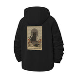 Tarot Cat Eight of Pentacles Unisex Full-Zip Printed Waterproof Hooded Windbreaker