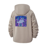 Mystical Sloth Jungle Unisex Full-Zip Printed Waterproof Hooded Windbreaker