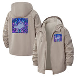 Mystical Sloth Jungle Unisex Full-Zip Printed Waterproof Hooded Windbreaker