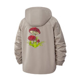 Mushroom Forest Unisex Full-Zip Printed Waterproof Hooded Windbreaker