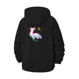 Whimsical Fantasy Creature Unisex Full-Zip Printed Waterproof Hooded Windbreaker