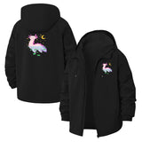 Whimsical Fantasy Creature Unisex Full-Zip Printed Waterproof Hooded Windbreaker