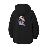 Mystical Mushrooms Unisex Full-Zip Printed Waterproof Hooded Windbreaker